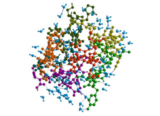 Molecular structure of insulin.