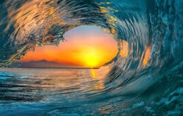 Sunset Sea water ocean wave