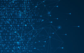 Technology background. Big data concept. Binary computer code. Vector illustration.