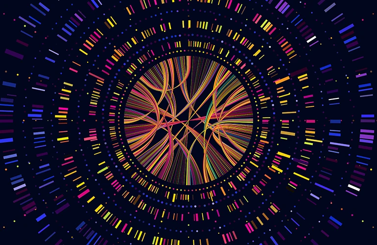 Deciphering genomic complexity: Visualizations like Circos plots are essential tools in NGS-driven companion diagnostics for precision medicine.